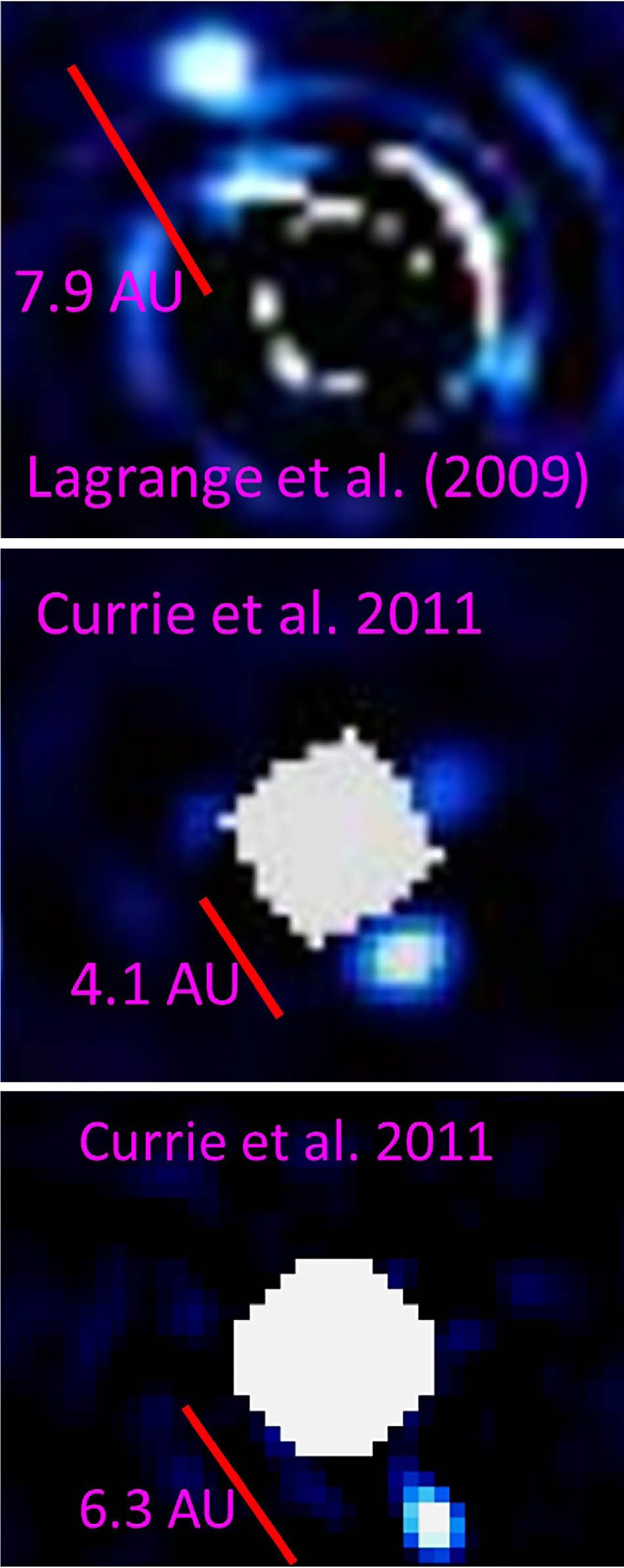 Images of Beta Pic b